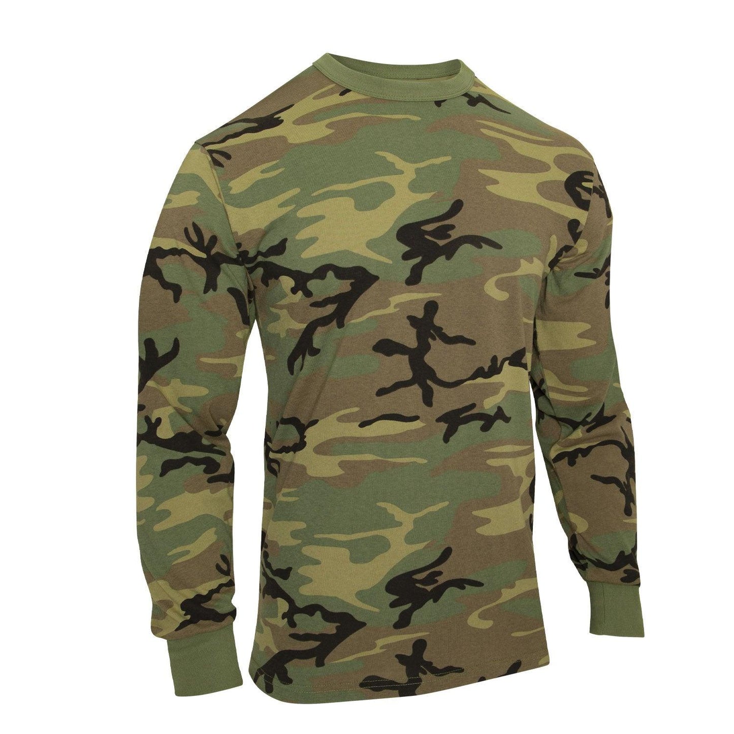 Rothco Long Sleeve Vintage T-Shirt - Woodland Camo - Tactical Choice Plus
