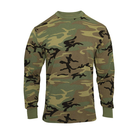 Rothco Long Sleeve Vintage T-Shirt - Woodland Camo - Tactical Choice Plus