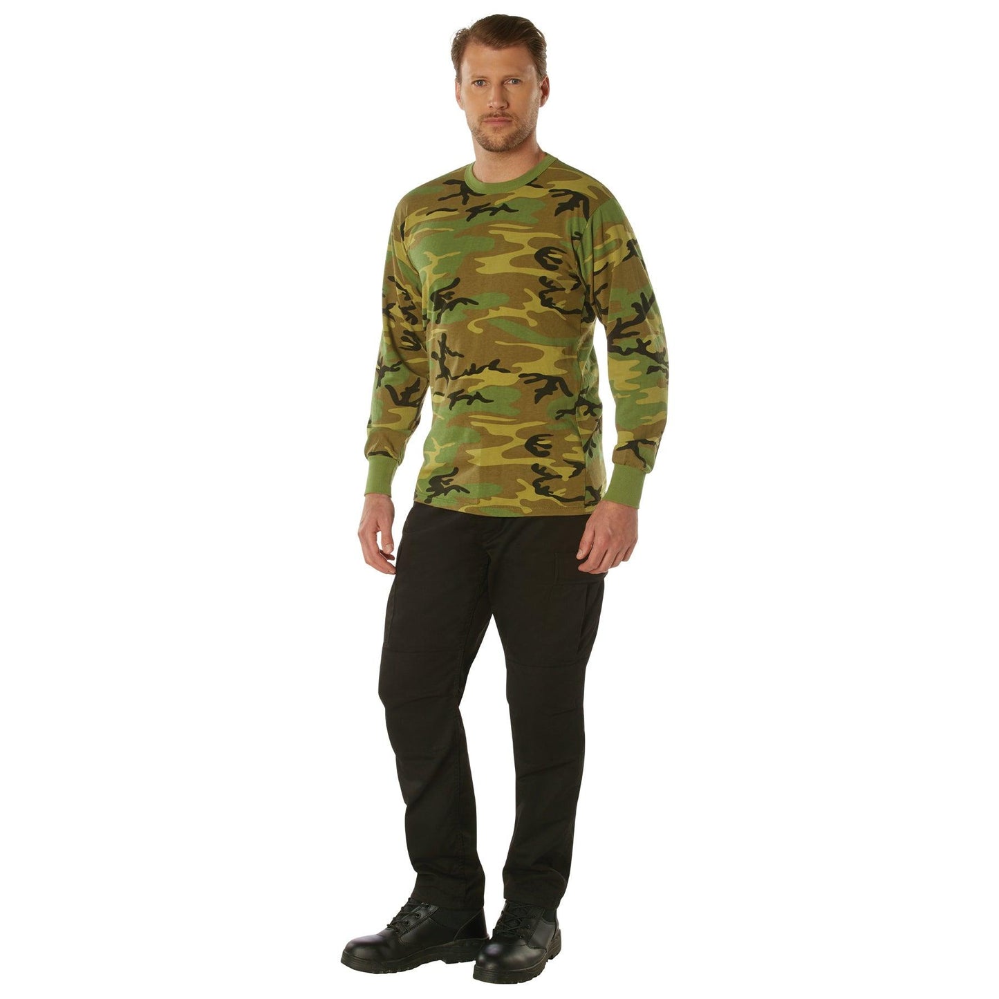Rothco Long Sleeve Vintage T-Shirt - Woodland Camo - Tactical Choice Plus