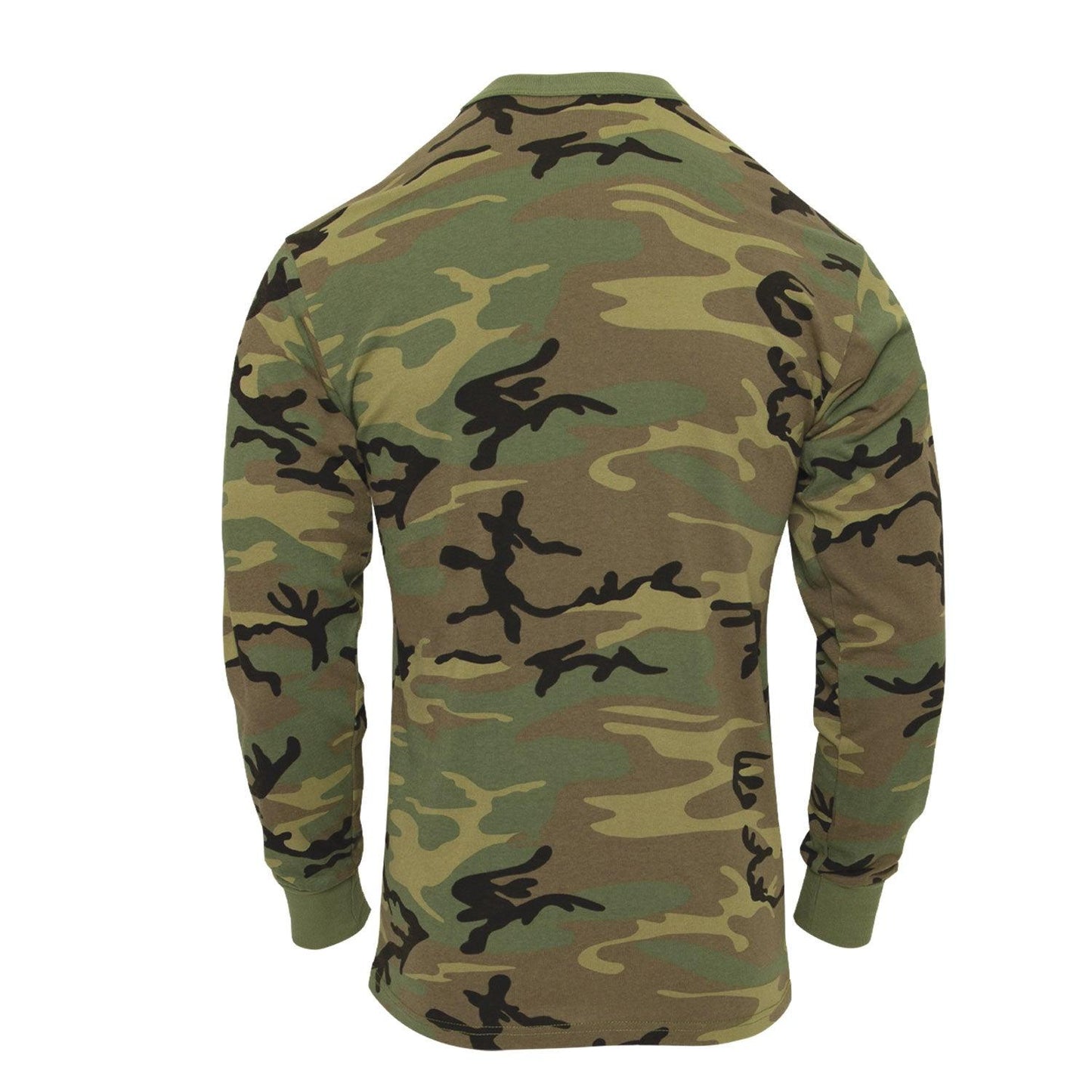 Rothco Long Sleeve Vintage T-Shirt - Woodland Camo - Tactical Choice Plus
