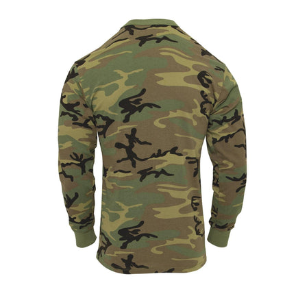 Rothco Long Sleeve Vintage T-Shirt - Woodland Camo - Tactical Choice Plus
