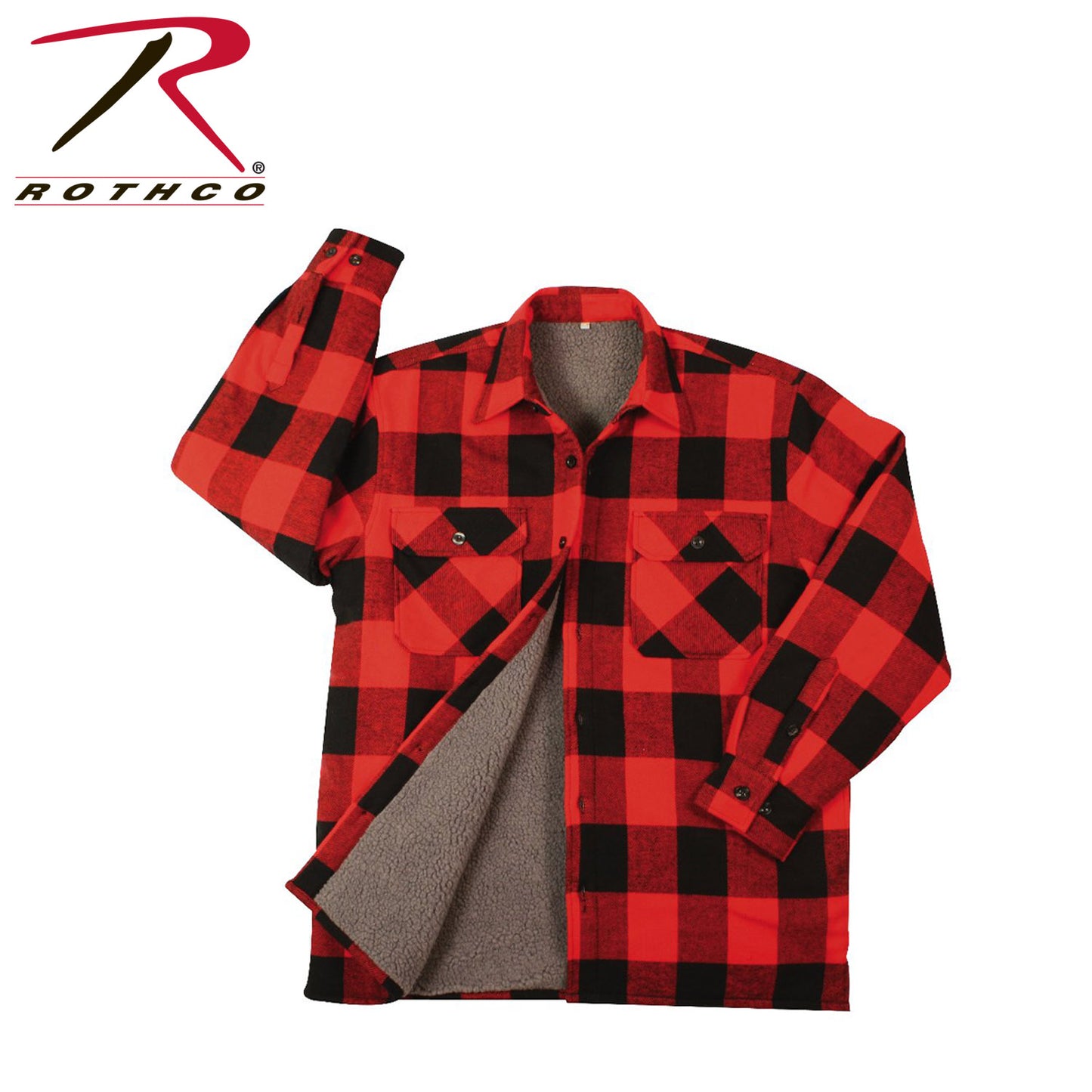Extra Heavyweight Buffalo Plaid Sherpa Lined Flannel Shirts