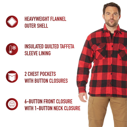 Extra Heavyweight Buffalo Plaid Sherpa Lined Flannel Shirts