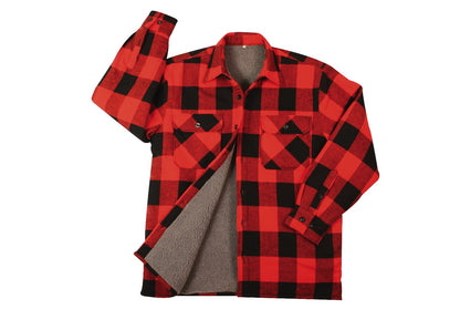Extra Heavyweight Buffalo Plaid Sherpa Lined Flannel Shirts