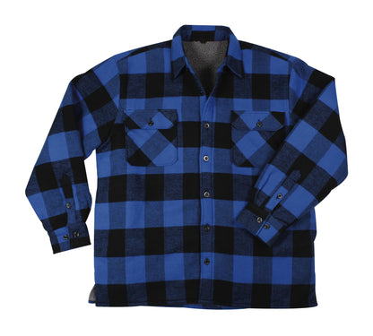 Extra Heavyweight Buffalo Plaid Sherpa Lined Flannel Shirts