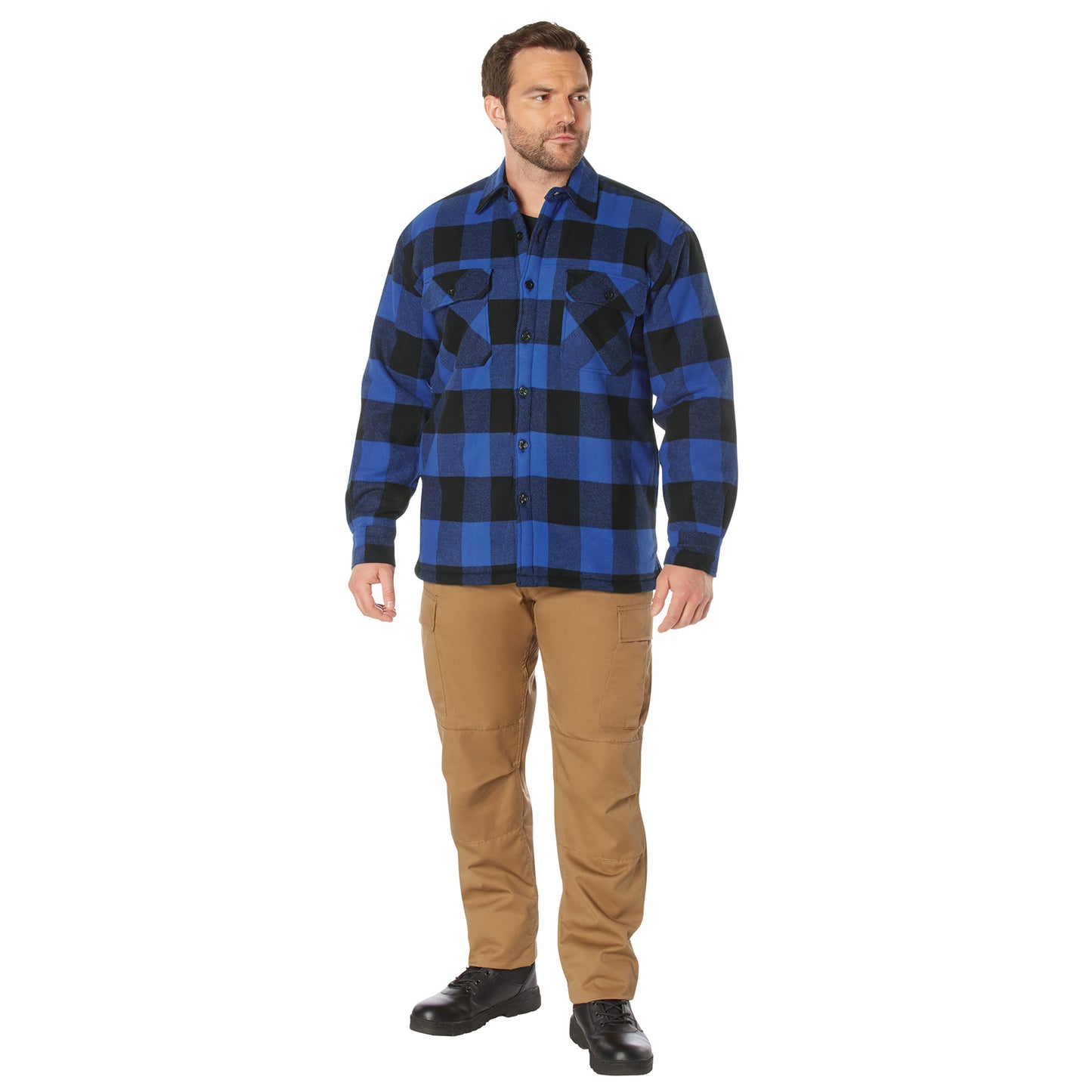 Extra Heavyweight Buffalo Plaid Sherpa Lined Flannel Shirts
