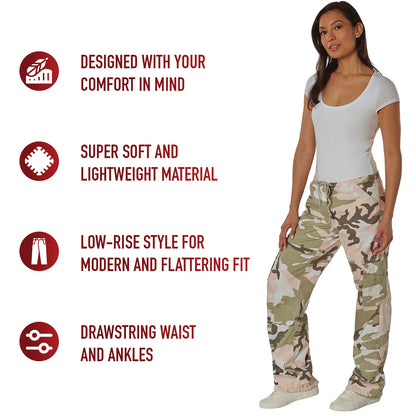 Women's Camo Vintage Paratrooper Fatigue Pants