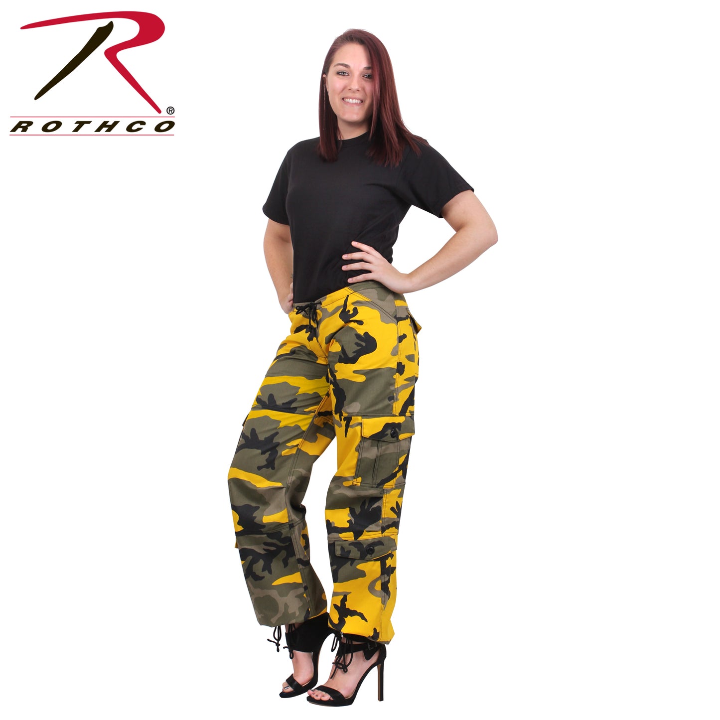 Women's Camo Vintage Paratrooper Fatigue Pants