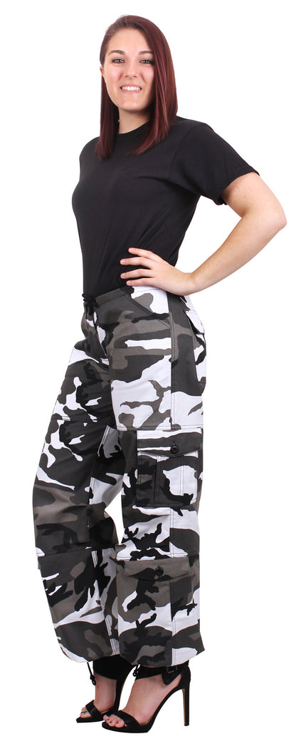 Women's Camo Vintage Paratrooper Fatigue Pants