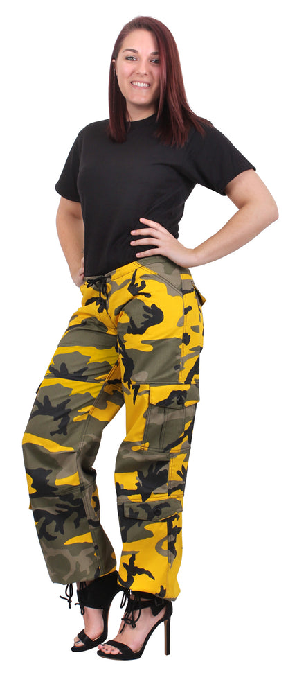 Women's Camo Vintage Paratrooper Fatigue Pants