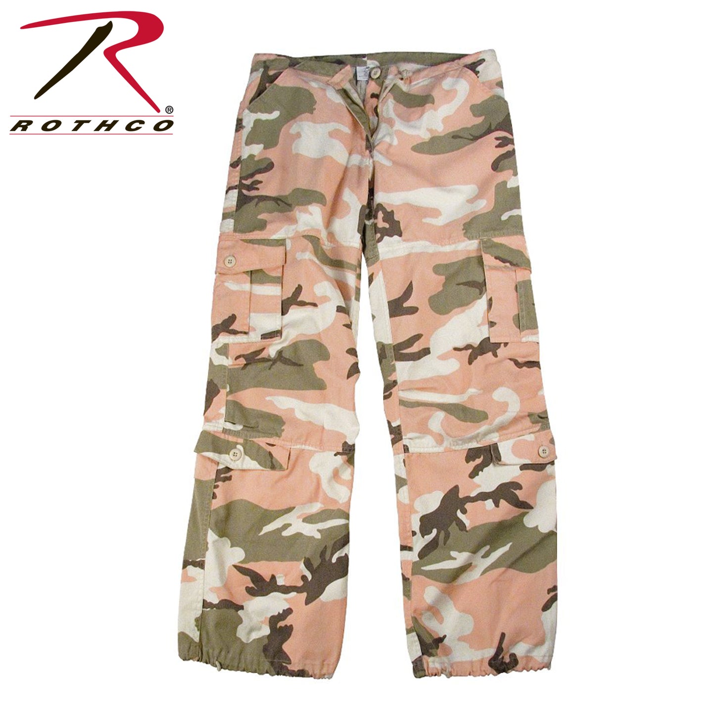 Women's Camo Vintage Paratrooper Fatigue Pants