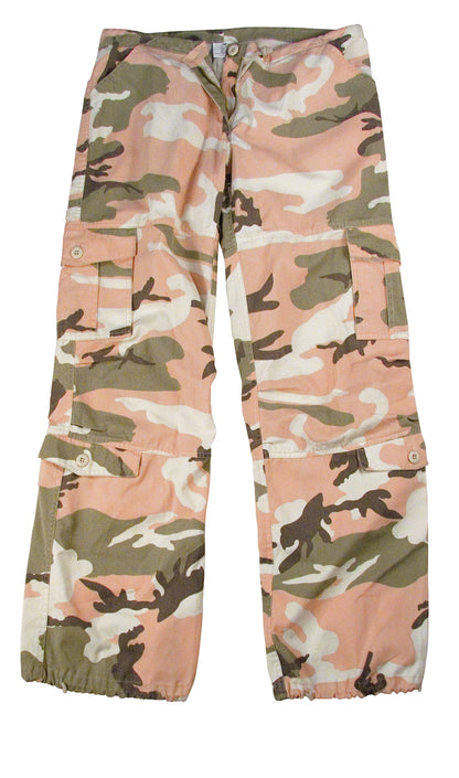Women's Camo Vintage Paratrooper Fatigue Pants