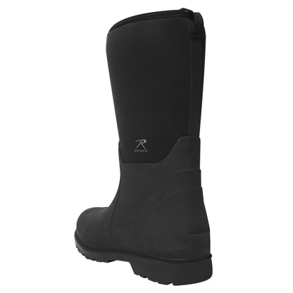 Waterproof Rubber Boots - Black - 14.5 Inch