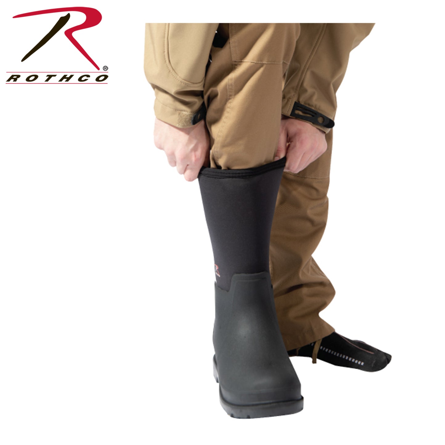 Waterproof Rubber Boots - Black - 14.5 Inch