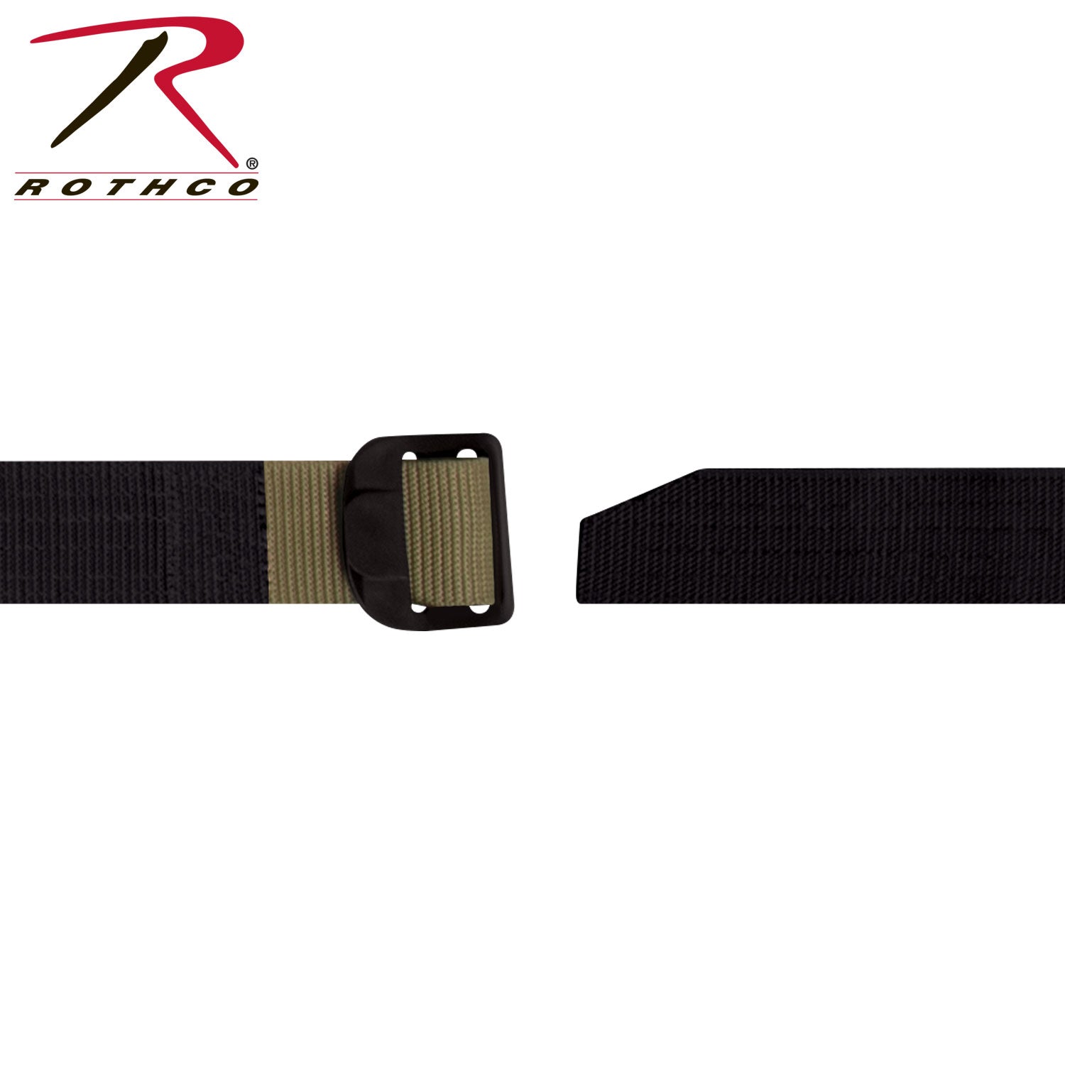 Rothco Reversible Airport Friendly Riggers Belt - Black / Coyote - Tactical Choice Plus