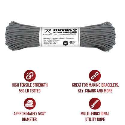 Nylon Paracord Type III 550 LB