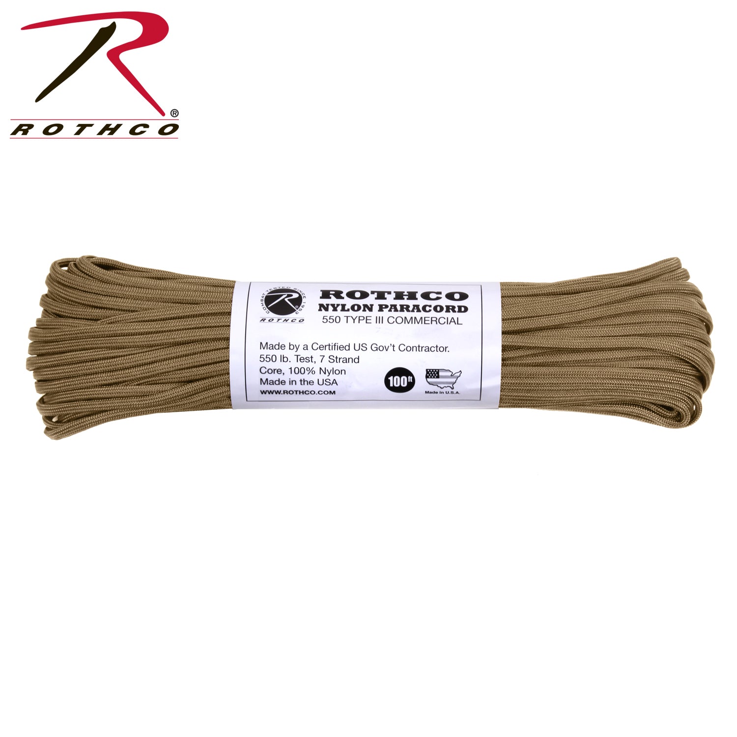 Rothco Nylon Paracord Type III 550 LB - Tactical Choice Plus