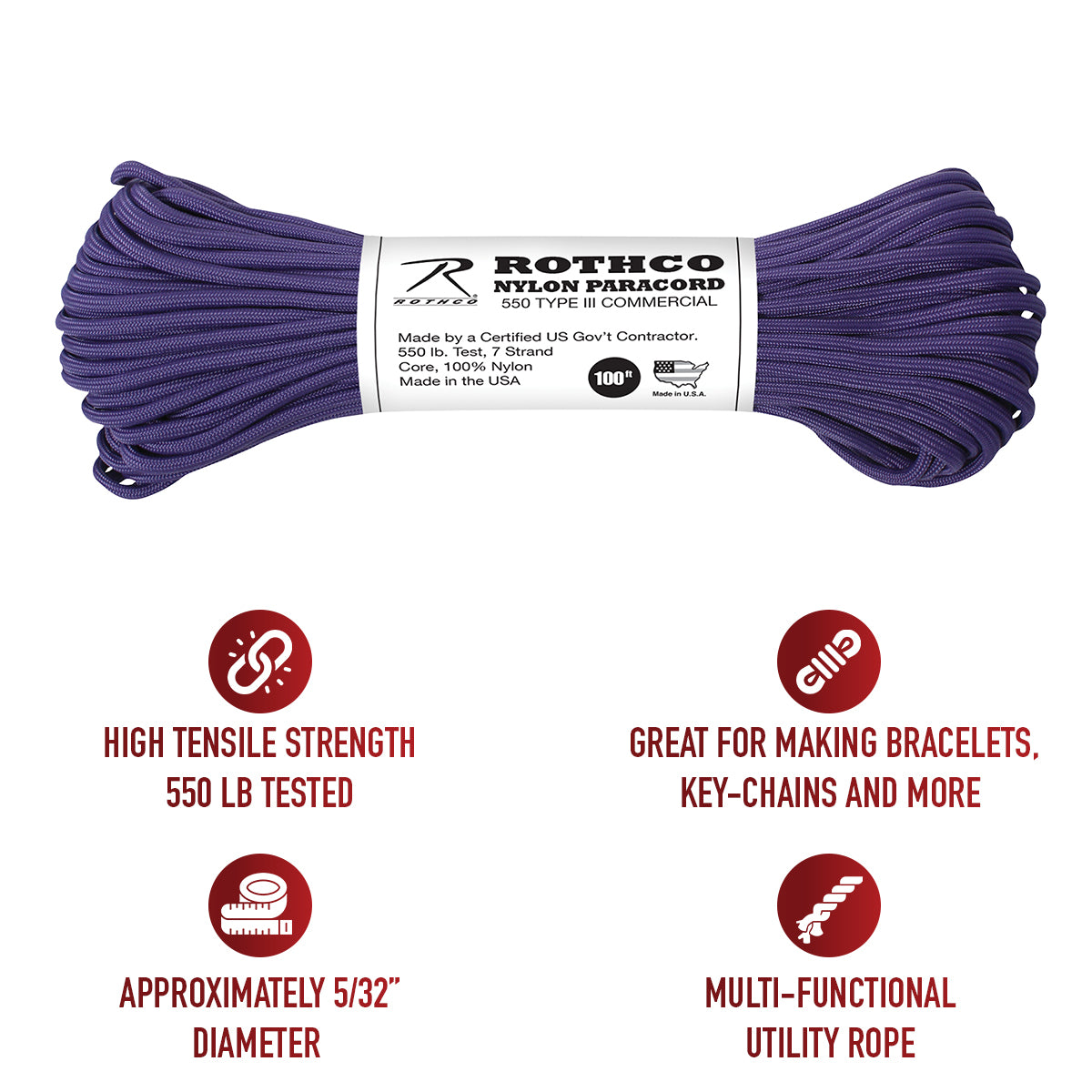 Nylon Paracord Type III 550 LB