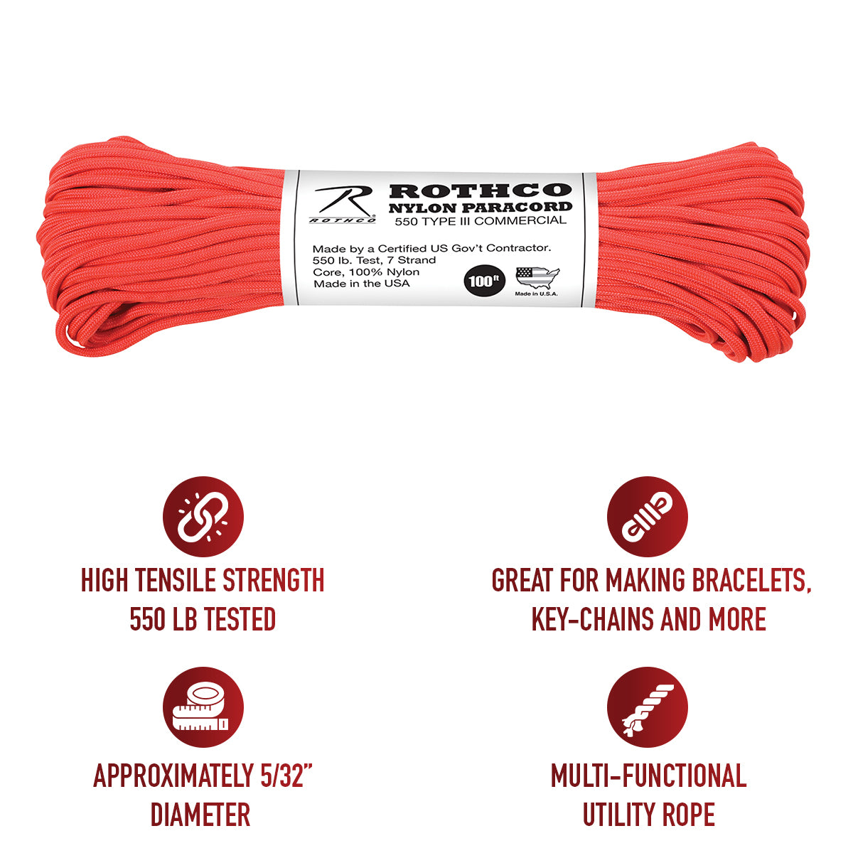 Nylon Paracord Type III 550 LB