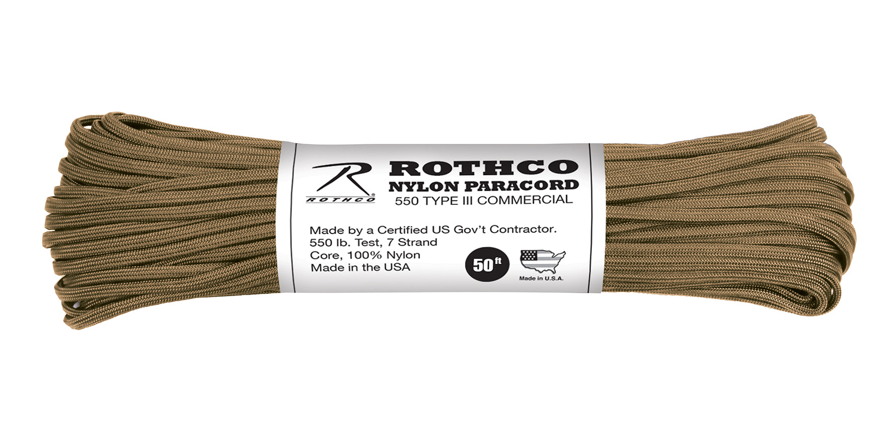 Rothco Nylon Paracord Type III 550 LB - Tactical Choice Plus