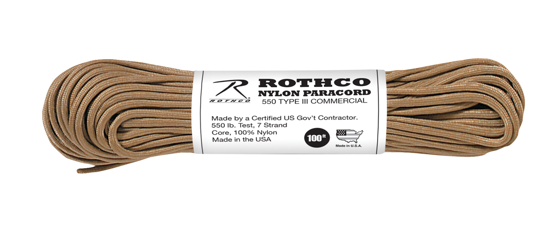 Rothco Nylon Paracord Type III 550 LB - Tactical Choice Plus