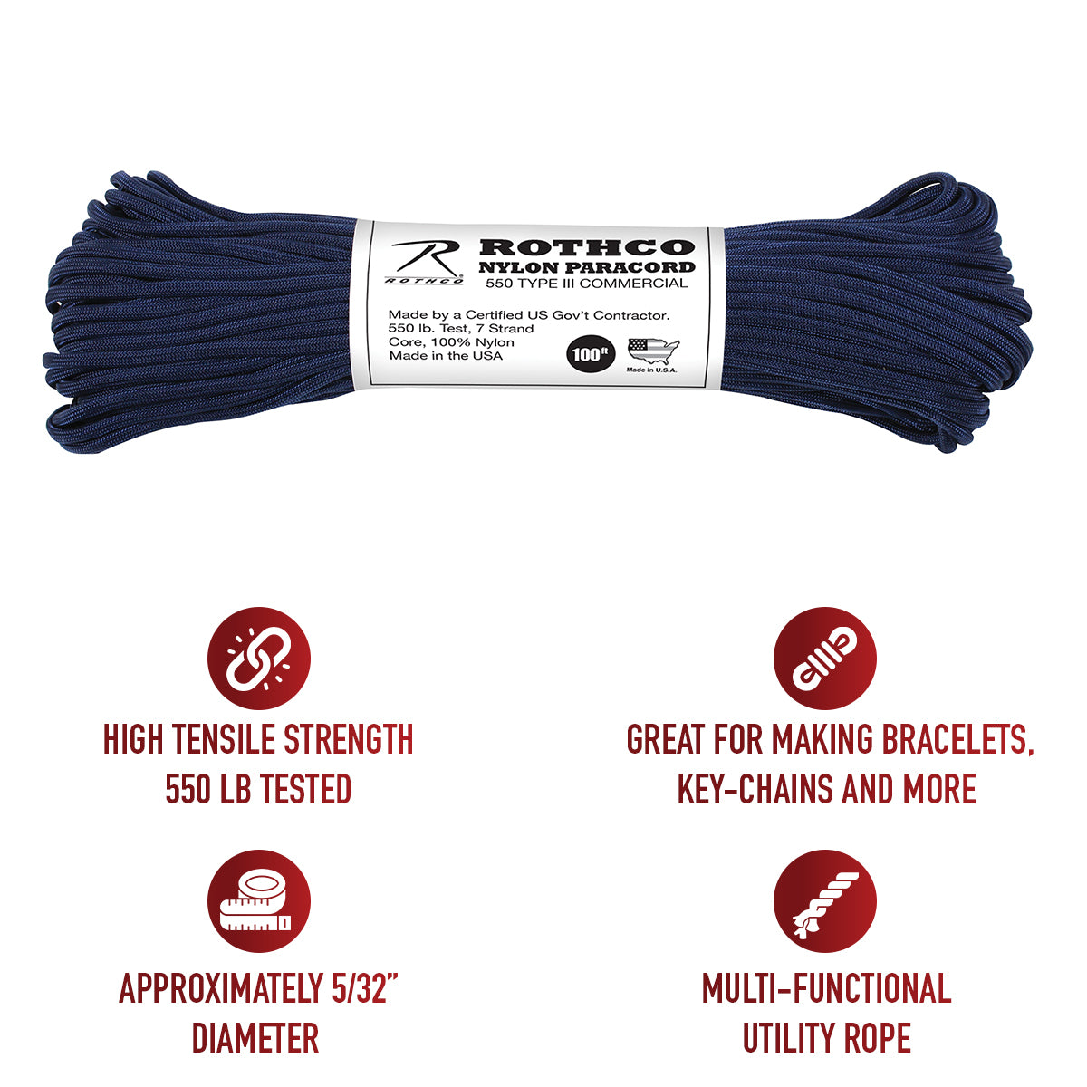 Nylon Paracord Type III 550 LB