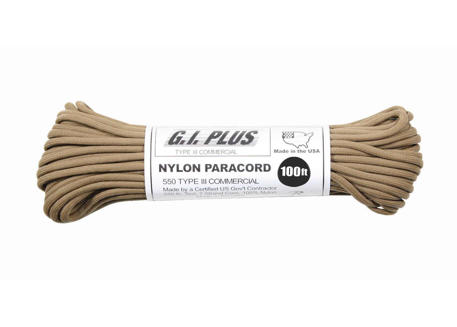 Rothco Nylon Paracord Type III 550 LB - Tactical Choice Plus