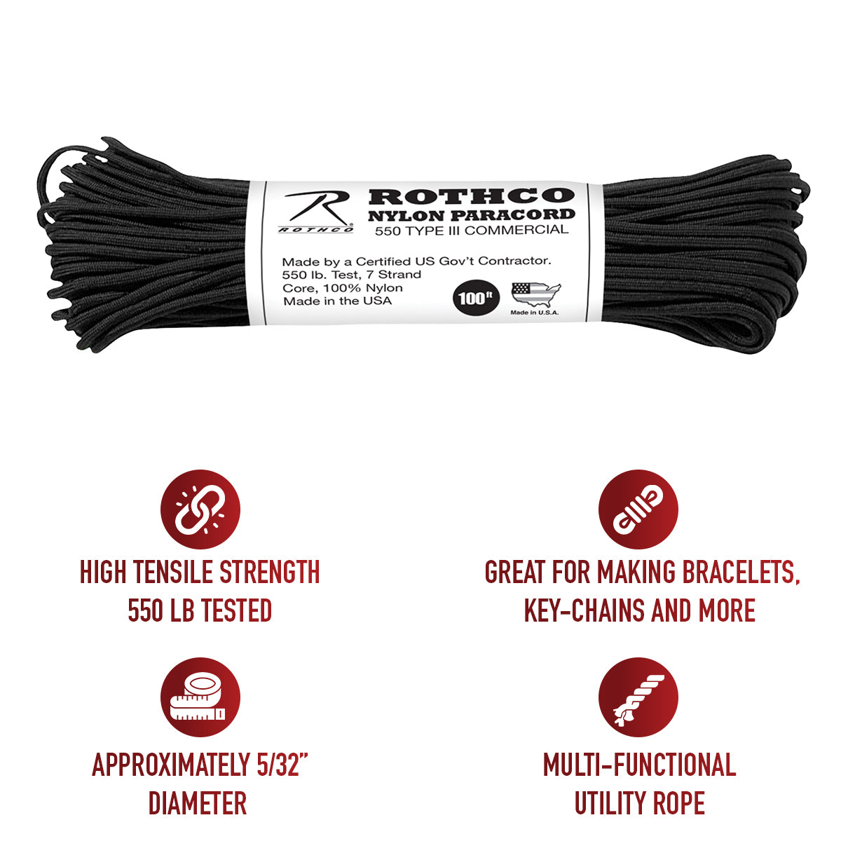 Nylon Paracord Type III 550 LB