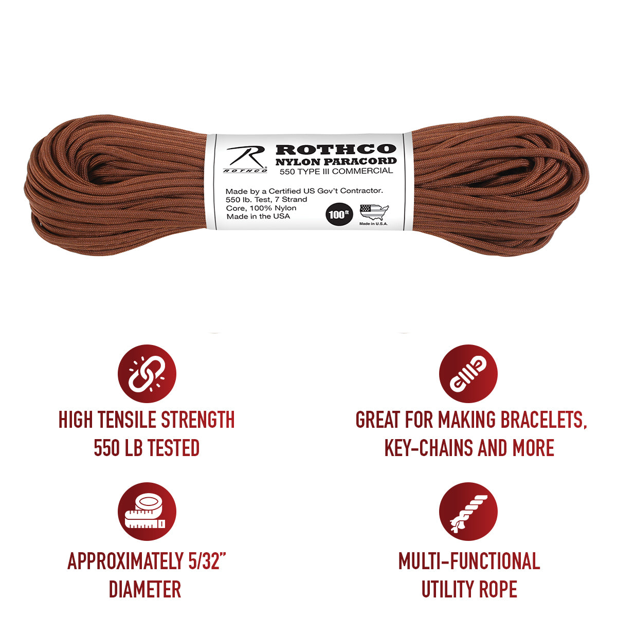 Nylon Paracord Type III 550 LB