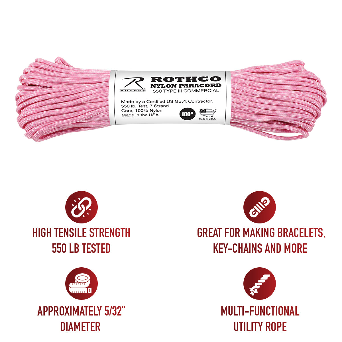 Nylon Paracord Type III 550 LB