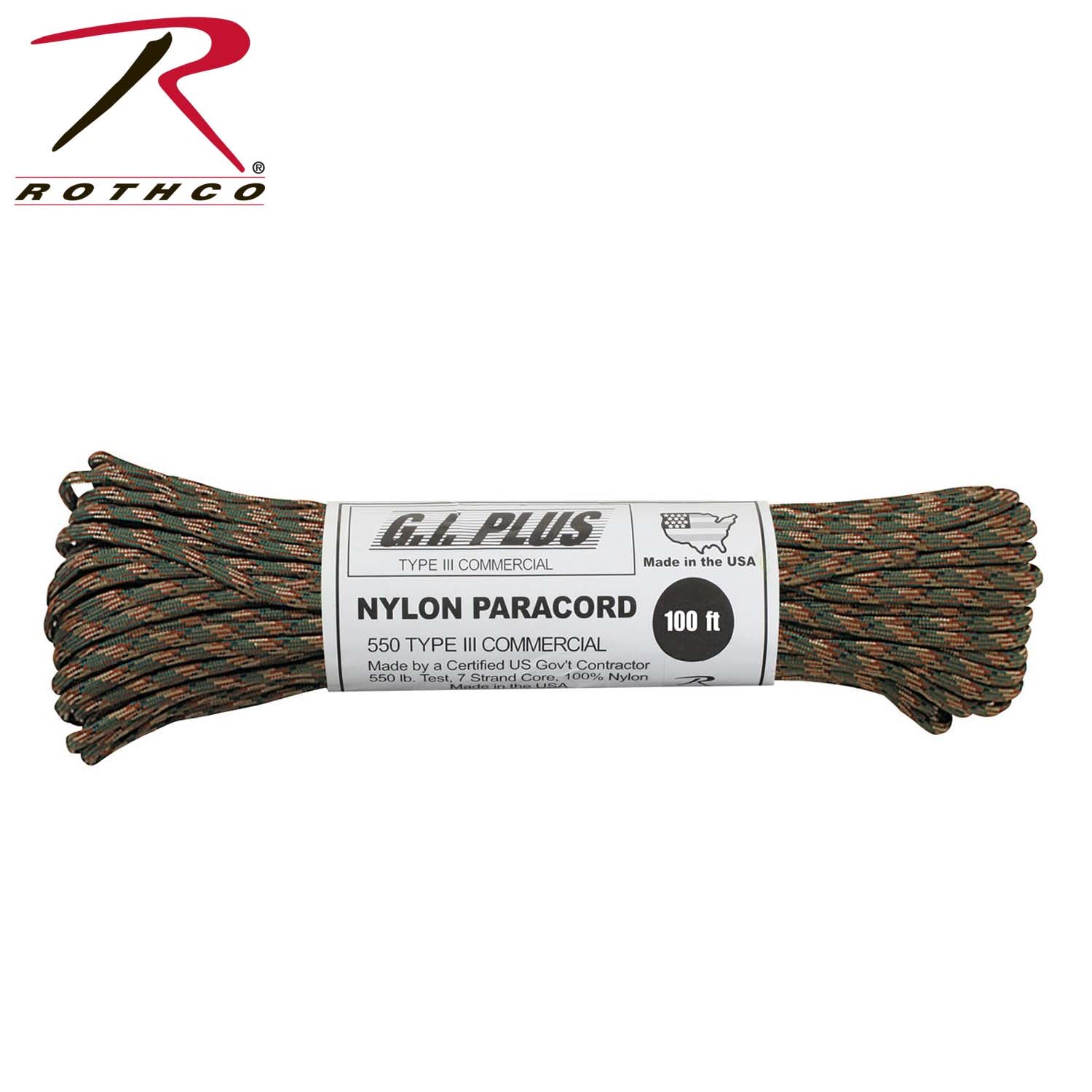 Rothco Nylon Paracord Type III 550 LB - Tactical Choice Plus