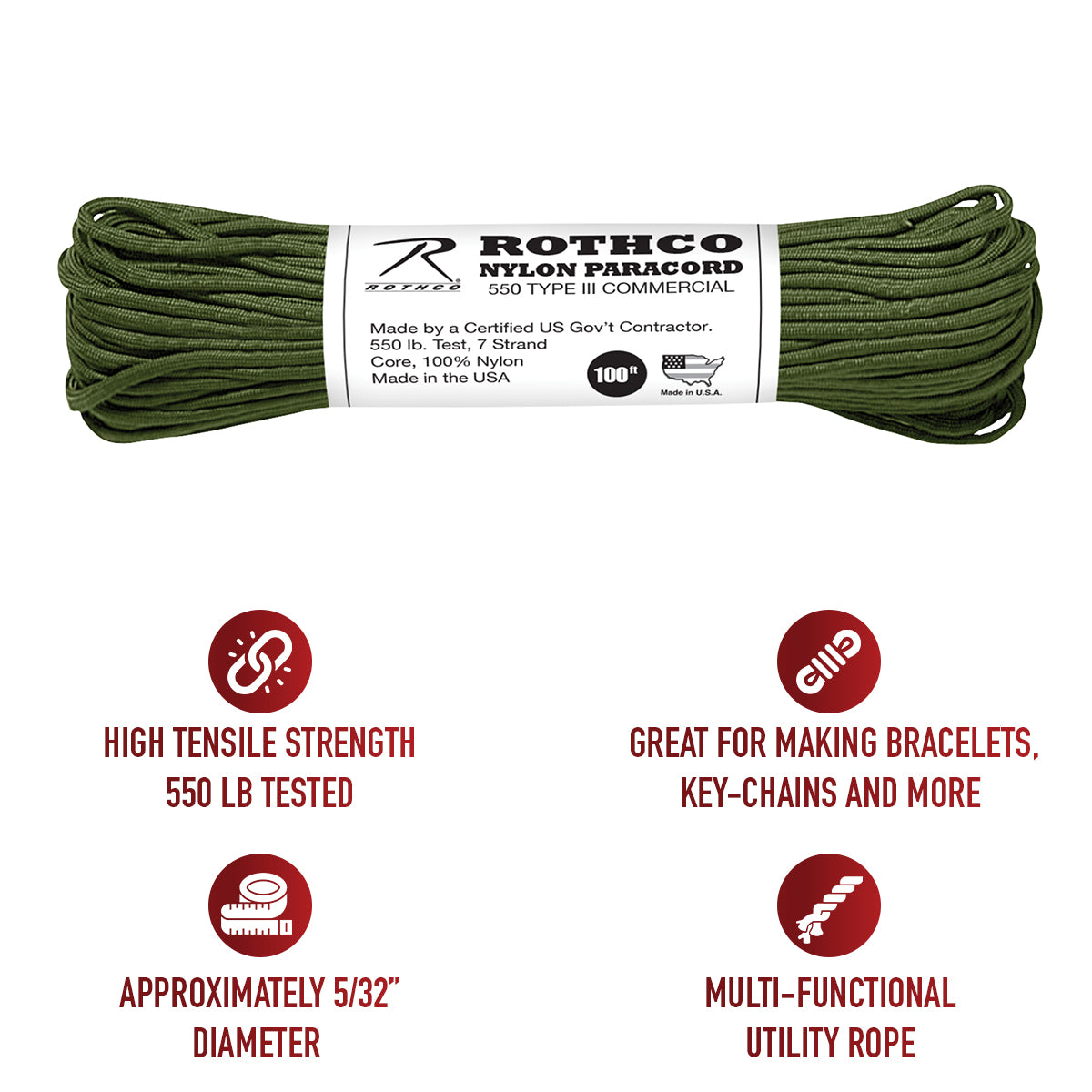 Nylon Paracord Type III 550 LB