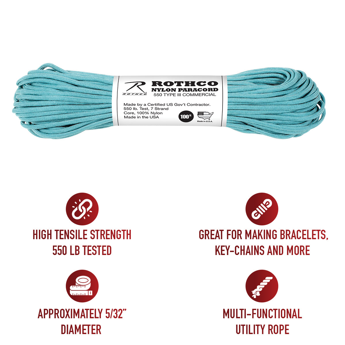 Nylon Paracord Type III 550 LB
