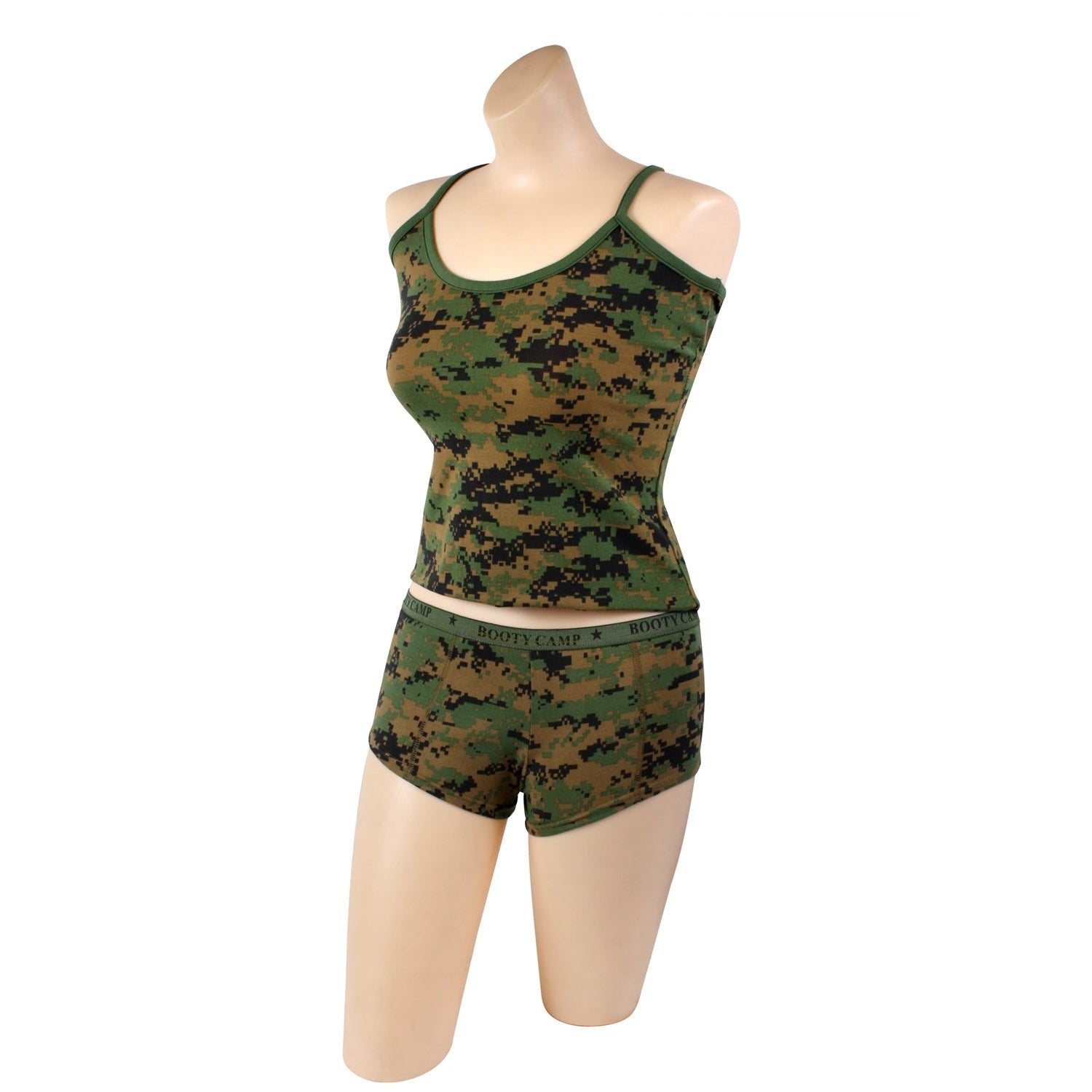 Woodland Digital ''Booty Camp'' Booty Shorts & Tank Top - Tactical Choice Plus