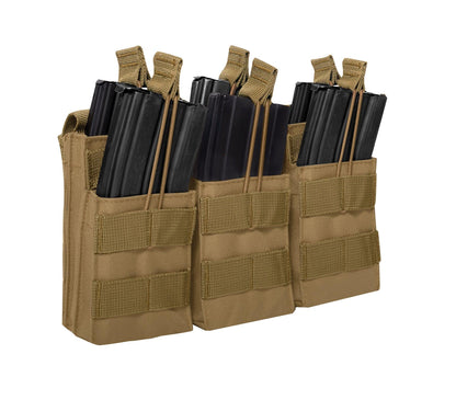 MOLLE Open Top Six Rifle Mag Pouch - Tactical Choice Plus