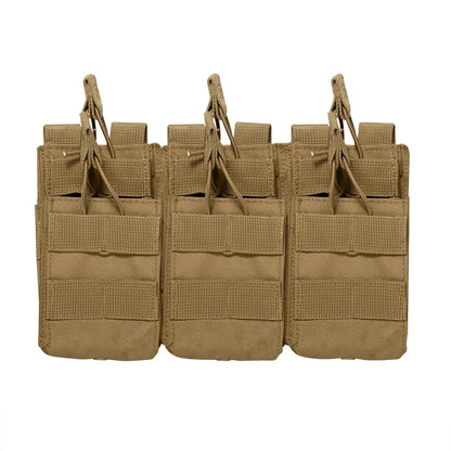 MOLLE Open Top Six Rifle Mag Pouch - Tactical Choice Plus