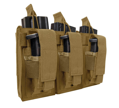 MOLLE Triple Kangaroo Rifle and Pistol Mag Pouch - Tactical Choice Plus