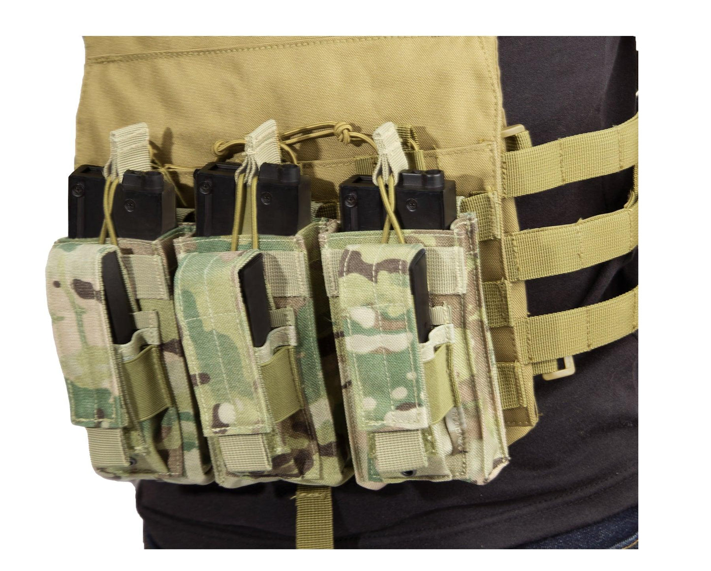 MOLLE Triple Kangaroo Rifle and Pistol Mag Pouch - Tactical Choice Plus