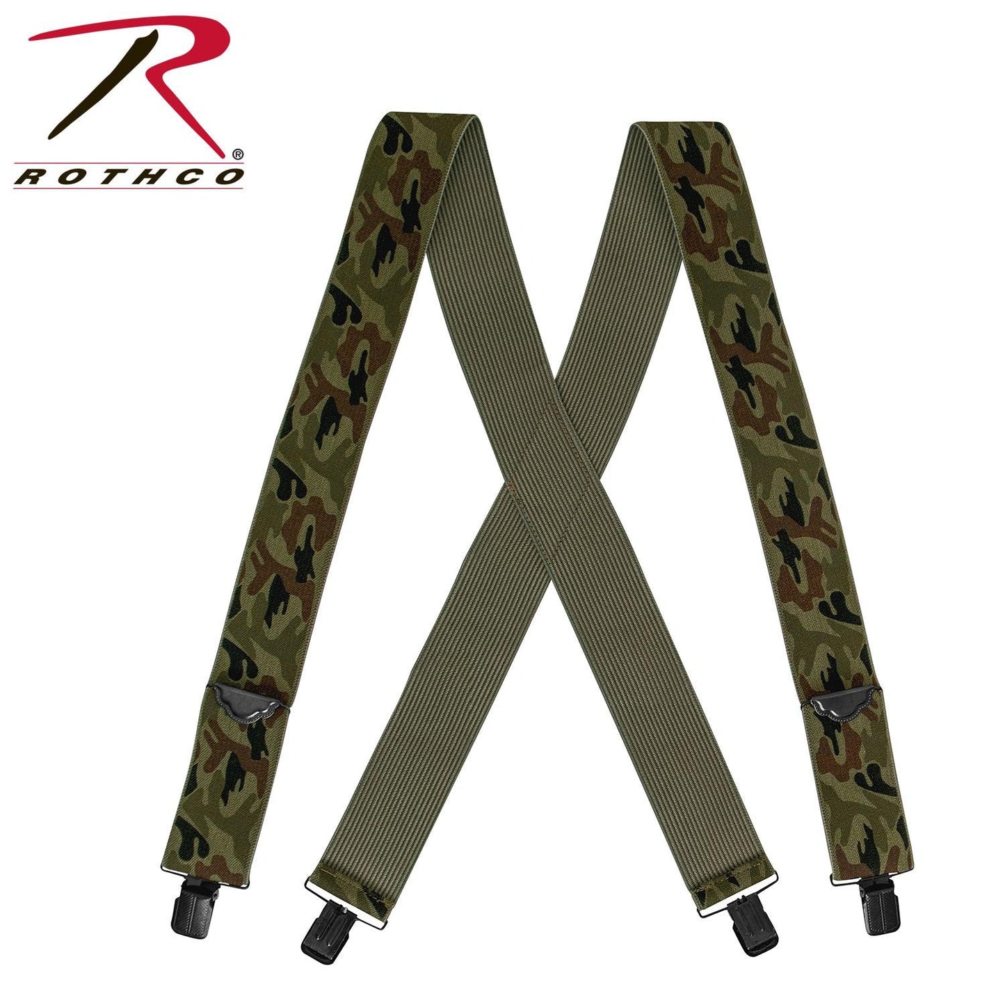 Rothco Adjustable Elastic X-Back Pant Suspenders - Tactical Choice Plus