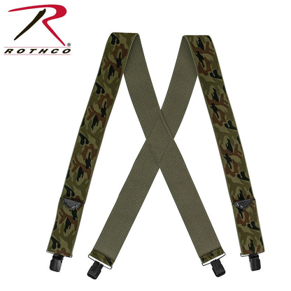 Rothco Adjustable Elastic X-Back Pant Suspenders - Tactical Choice Plus