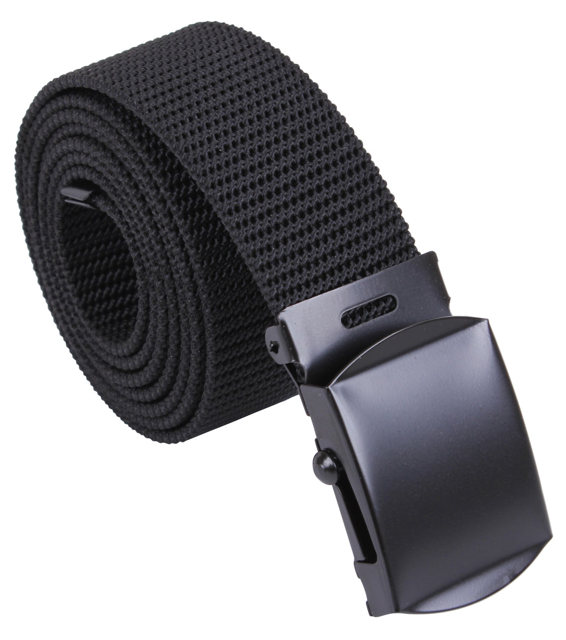 Rothco Nylon Web Belt - Black Webbing - Tactical Choice Plus