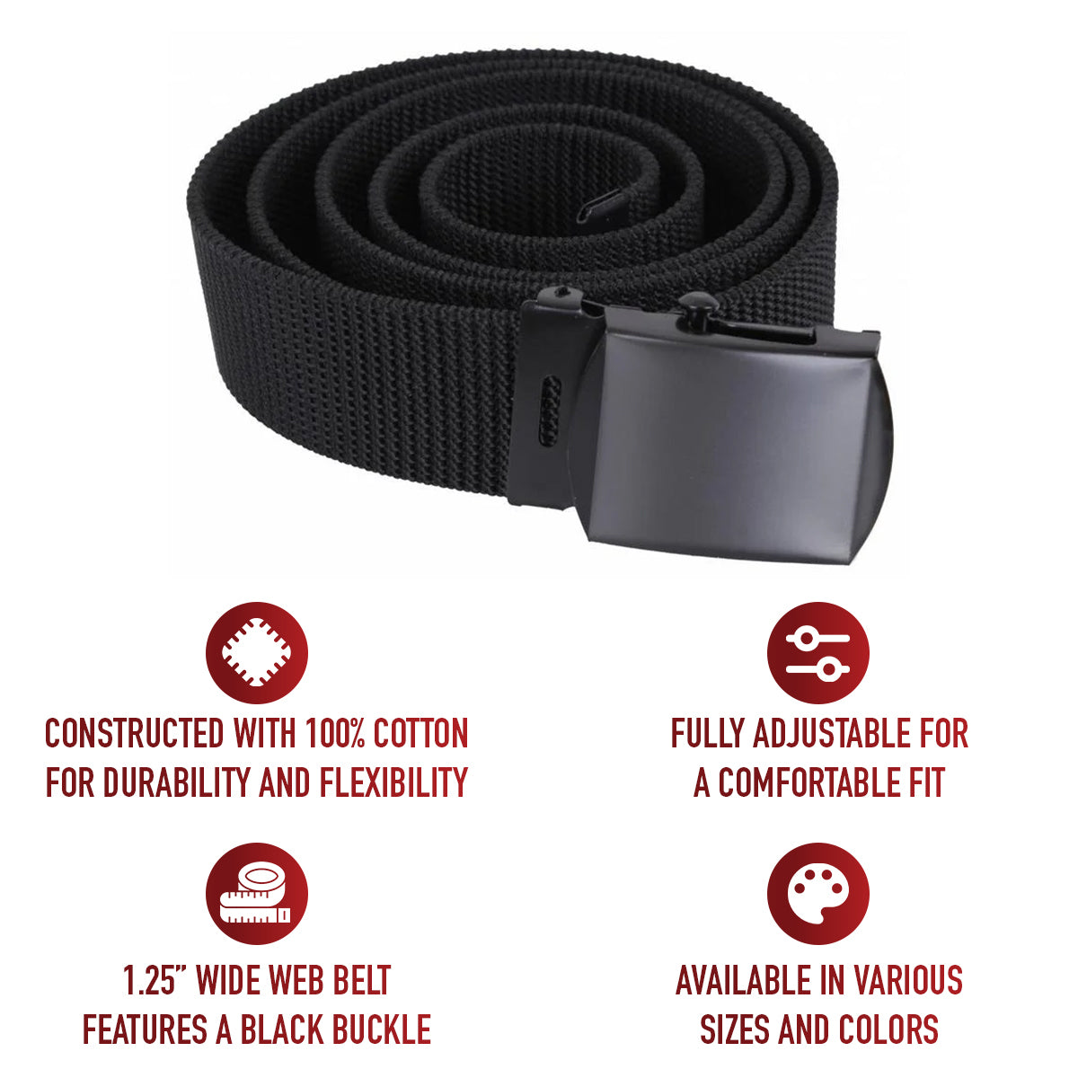 Web Belts With Buckle