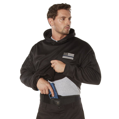 Honor and Respect Thin Blue Line Concealed Carry Hoodie - Black