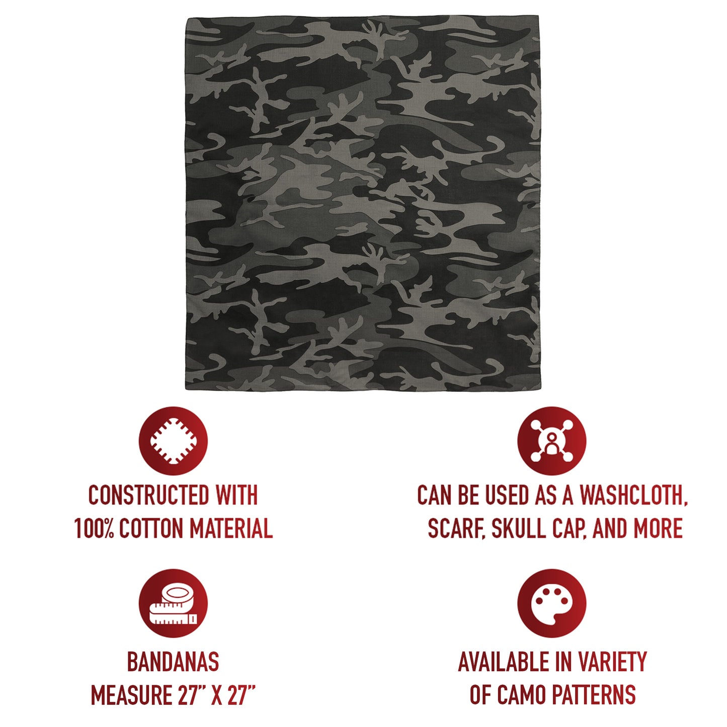 Large Camo Bandana