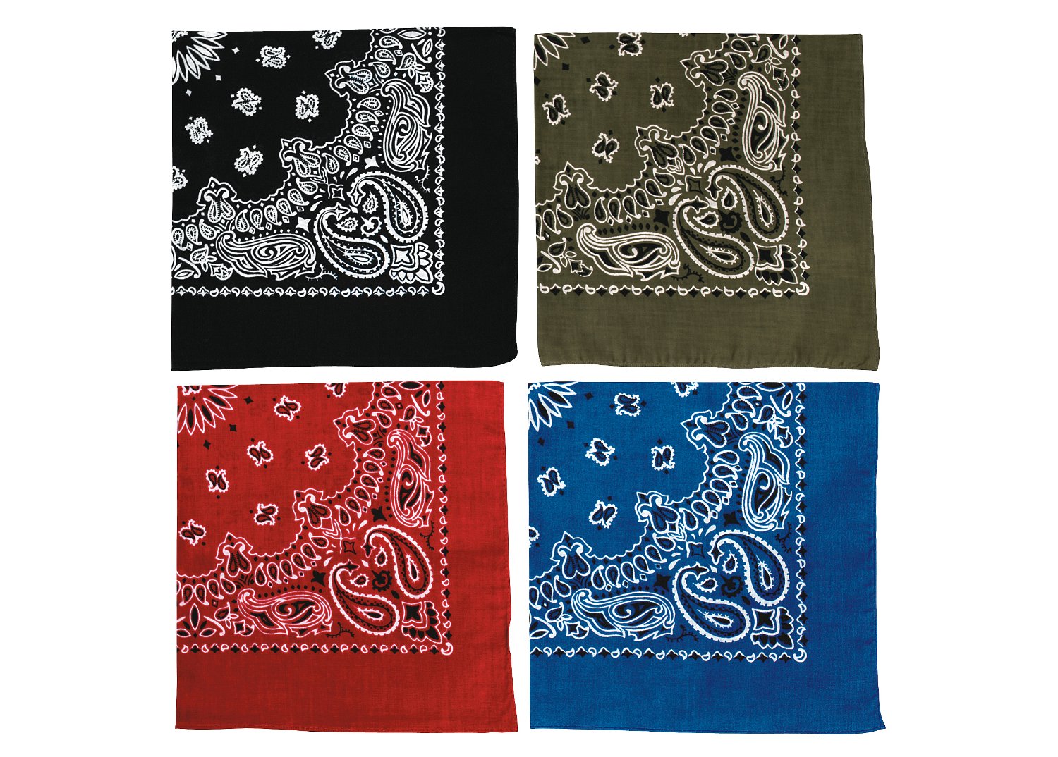 Rothco Trainmen Paisley Bandana – Extra-Large 27” X 27" - Tactical Choice Plus