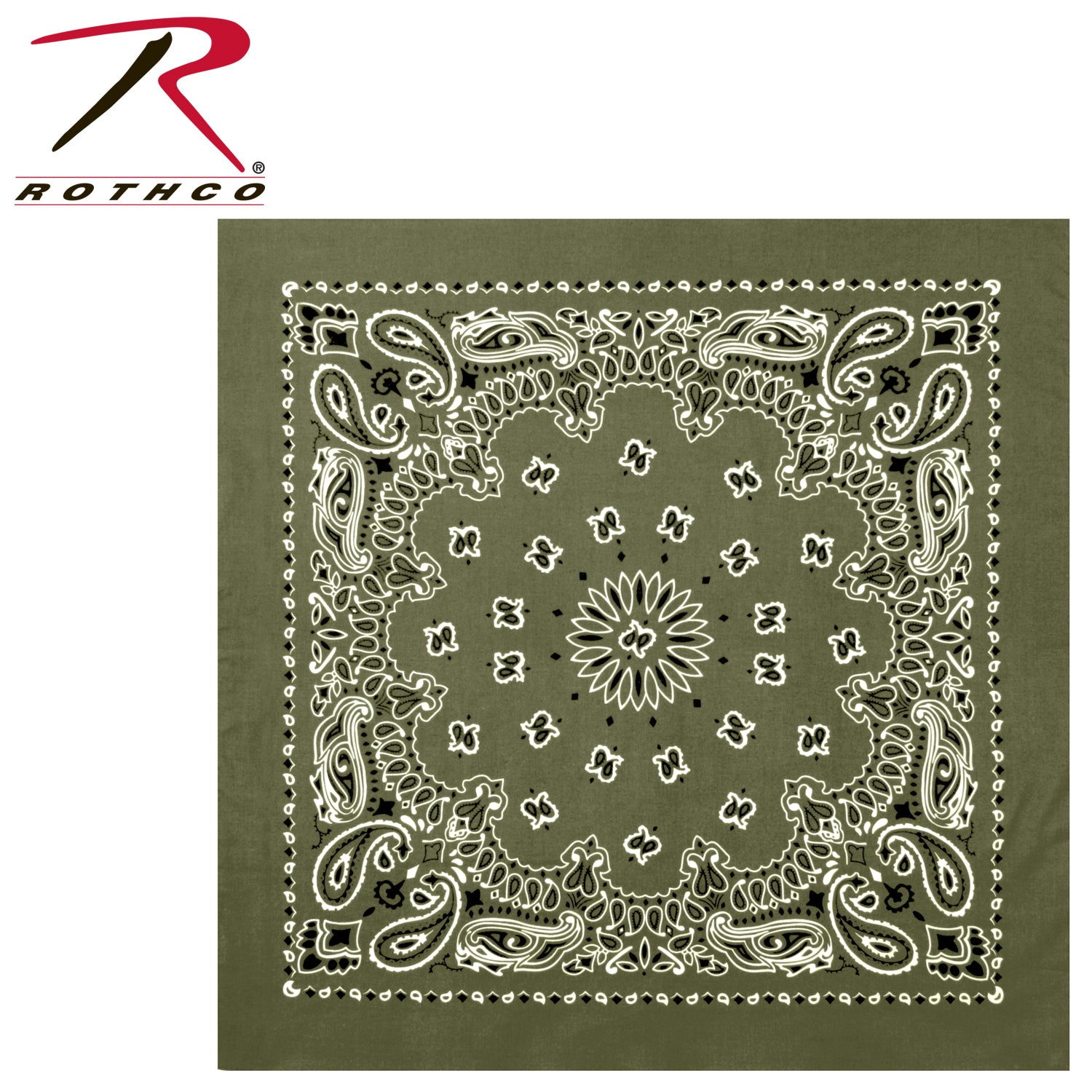 Rothco Trainmen Paisley Bandana – Extra-Large 27” X 27" - Tactical Choice Plus