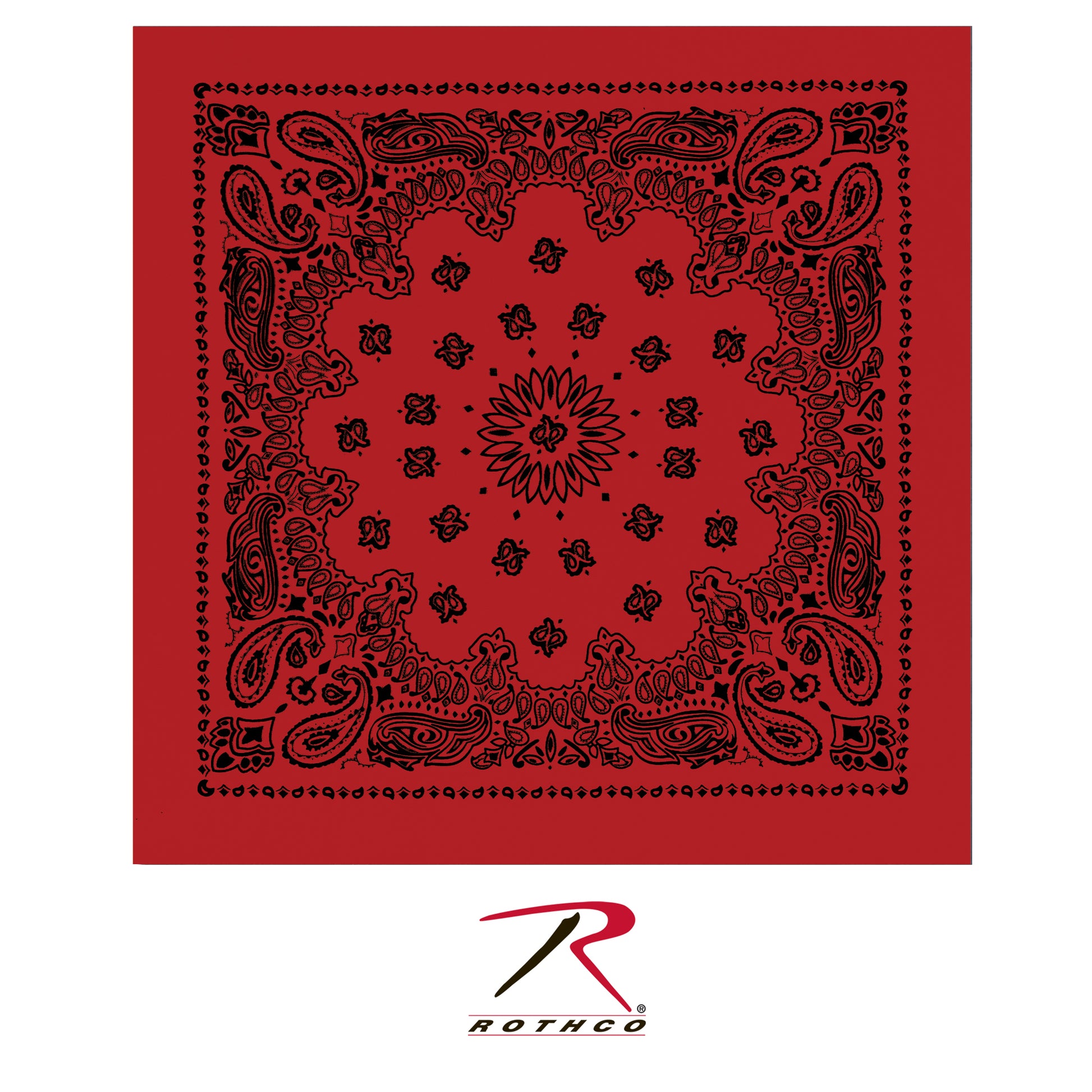 Rothco Trainmen Paisley Bandana – Extra-Large 27” X 27" - Tactical Choice Plus