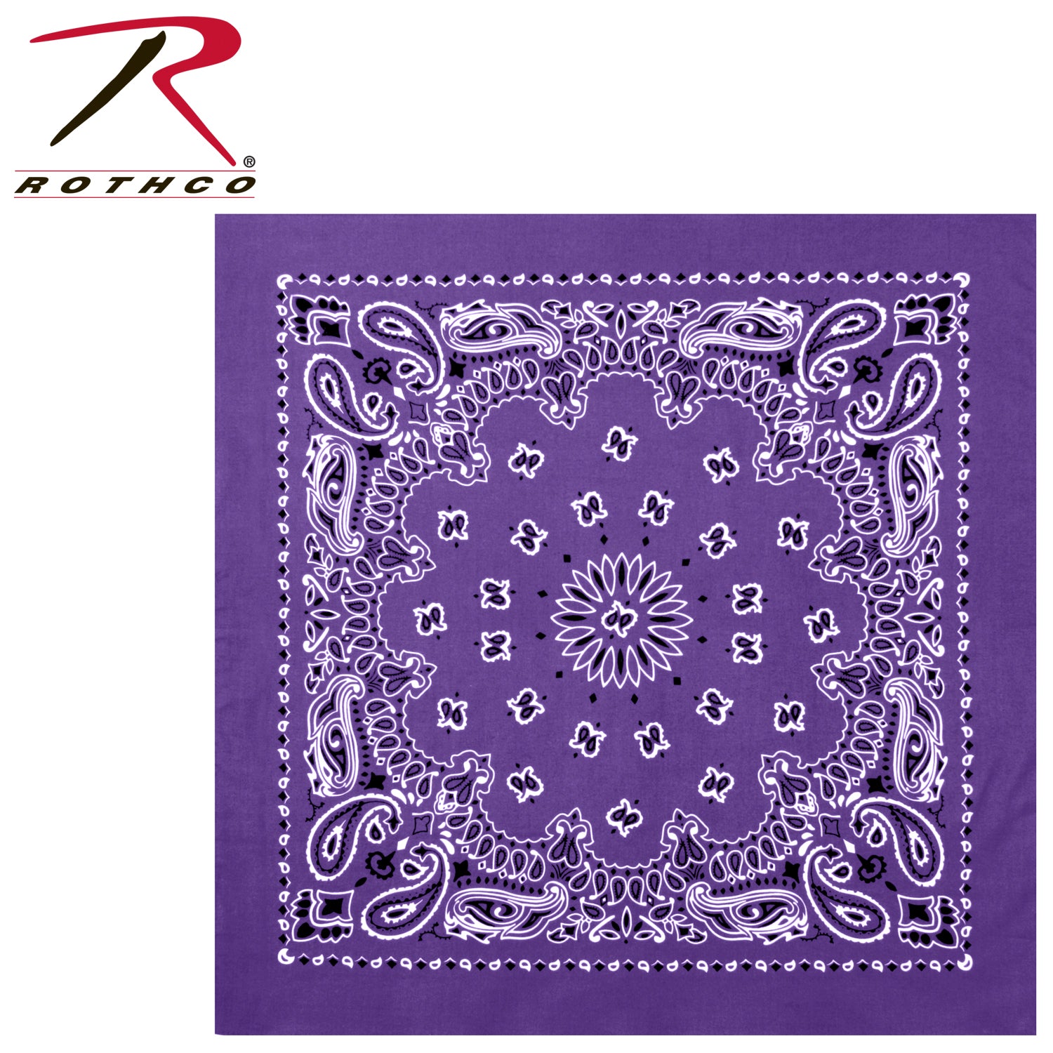 Rothco Trainmen Paisley Bandana – Extra-Large 27” X 27" - Tactical Choice Plus