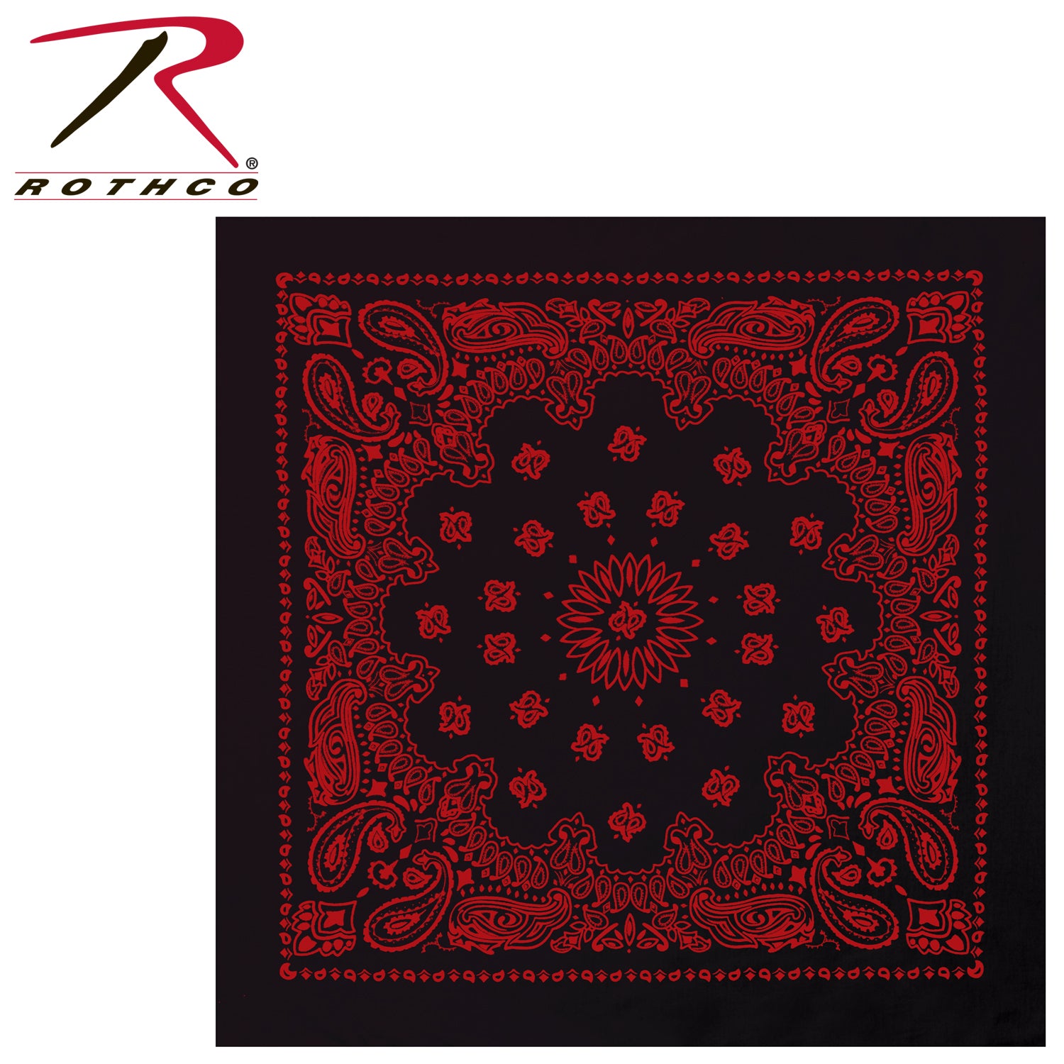 Rothco Trainmen Paisley Bandana – Extra-Large 27” X 27" - Tactical Choice Plus