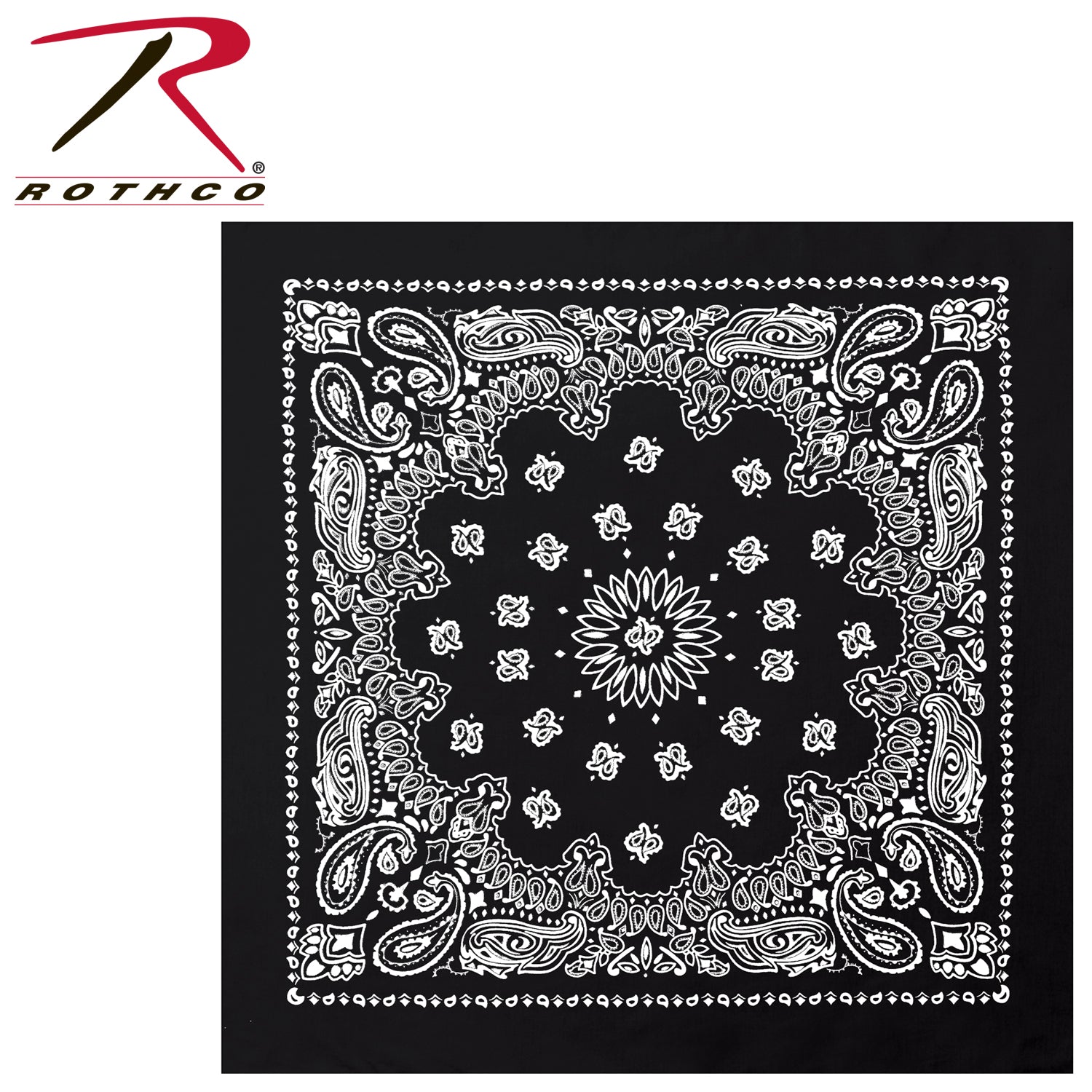 Rothco Trainmen Paisley Bandana – Extra-Large 27” X 27" - Tactical Choice Plus